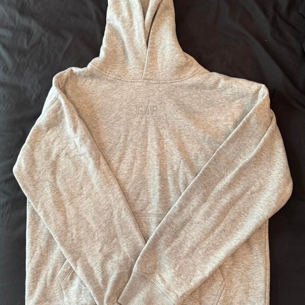 Grey hoodie with embroidered GAP logo